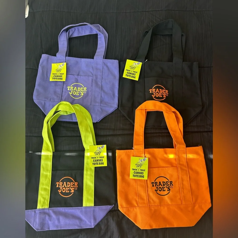 Trader Joe's Halloween Canvas Tote Bag Set